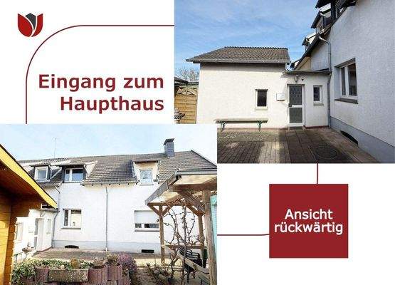 Rückwärtig: Eingang Haupthaus 