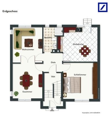 Grundriss EG - möbliert