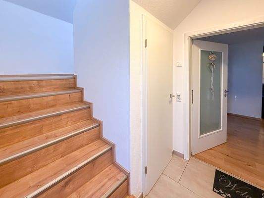 Treppenaufgang ins Dachgeschoss