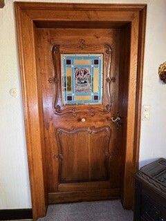 Eichentür geschnitzt
