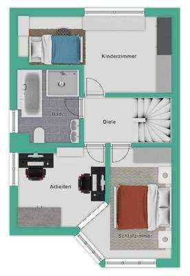 1. OG - Grundriss nicht maßstabsgetreu