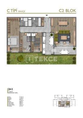 Apartments with Balconies in a Family Complex in Basaksehir