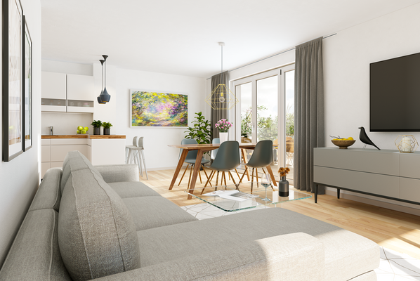 Wohnbeispiel 1 (aus Sicht des Illustrators)