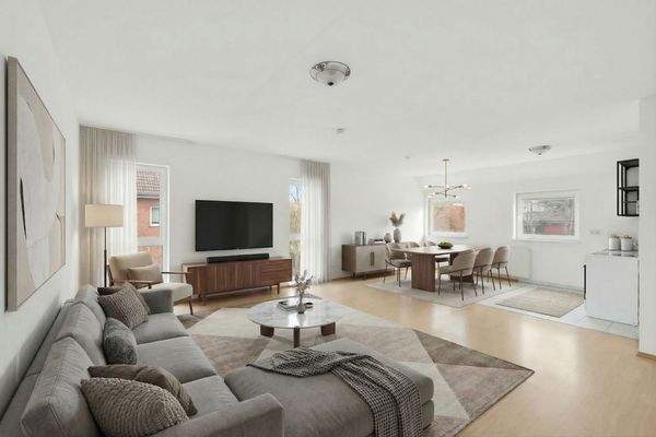 Einrichtungsbeispiel im Wohn- und Essbereich (AI Optimized)