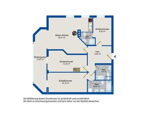 Wohnung im Hochparterre