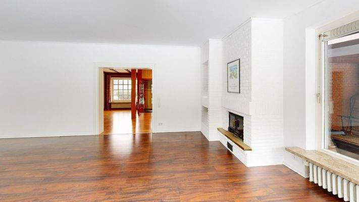 Wohnzimmer mit angrenzender Terrasse