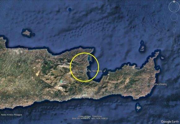Kreta, Agios Nikolaos: Großes Baugrundstück mit herrlichem Meerblick zu verkaufen