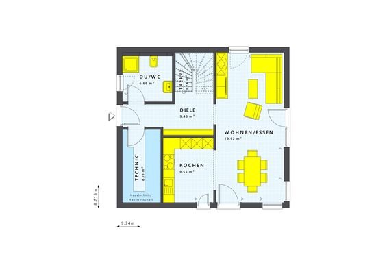 Das EG des Sunshine 136 ist durch seine tolle Aufteilung perfekt für Familien