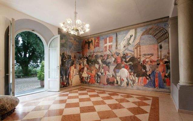 Villa mit Swimmingpool, Gästehaus, Nebengebäude und Land mit Weinberg und Olivenhain