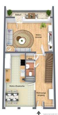 Grundriss 3D_1te Wohnebene