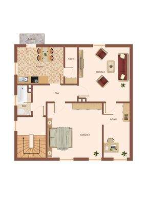 Skizze Grundriss Obergeschoss