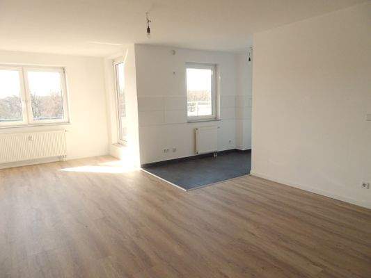 Fließender Übergang zwischen Wohnen und Kochen