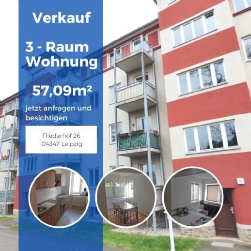 Kapitalanleger aufgepasst! 3-Raum-Wohnung im Erdgeschoss in Leipzig