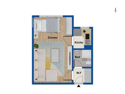 Grundriss Wohnung 1