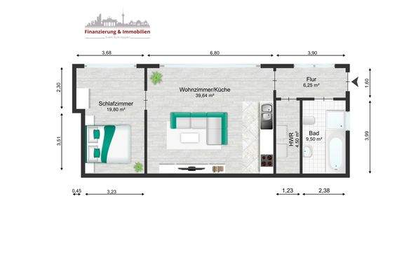 Grundriss Nebengelass