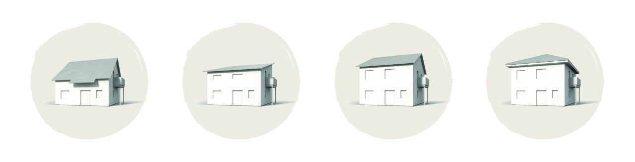 Ein Haus vier Möglichkeiten