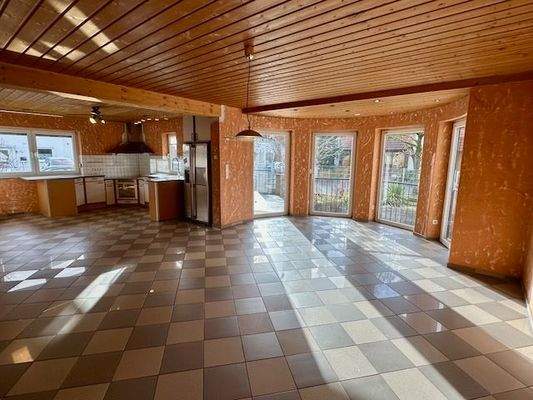 EG |&nbsp;Wohnen | Blick auf Terrasse und Kochen