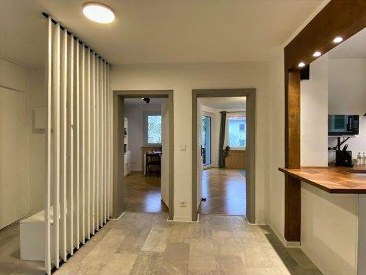 Blick zu beiden Zimmern