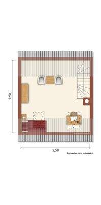 Einrichtungsvorschlag Dachgeschoss