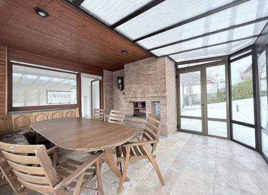 Wintergarten mit Terrassenzugang