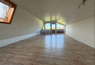 Wohn-/Schlafbereich mit Balkon