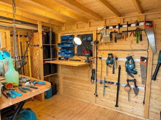 Blick in das Gartenhaus