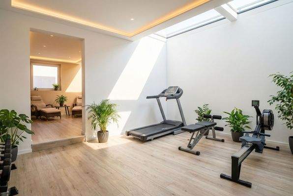 Büro / Wellness / Fitness (Visualisierungen KI generiert. Zeigt Sonderausstattung, die nicht im Angebot/ Kaufpreis enthalten ist)