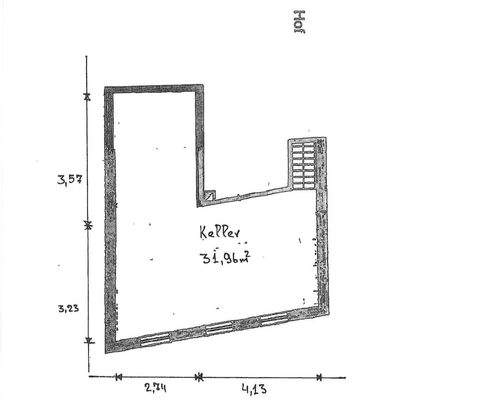 Grundriss Keller Vorderhaus