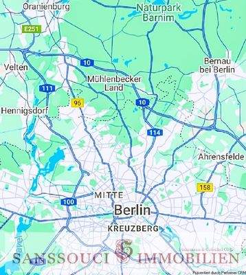 Mühlenbeck - Lage zu Berlin