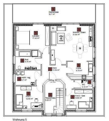 Grundriss 2. Obergeschoss