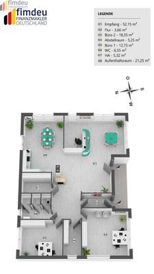 Grundriss Gewerbeobjekt Büro