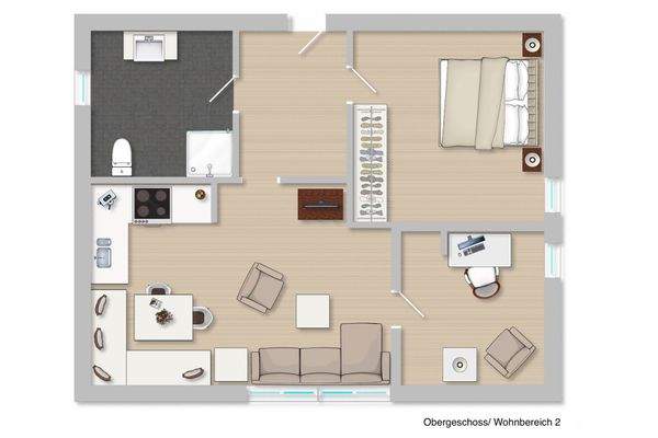 Obergeschoss-Teilgrundriss WB 2