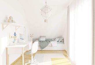 Ein hell erleuchtetes Kinderzimmer