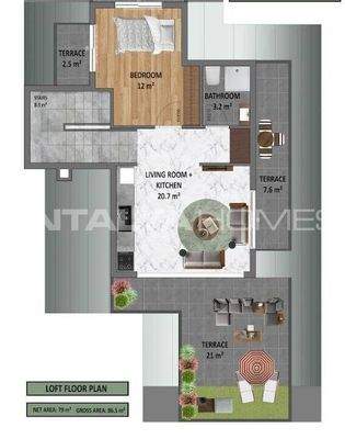 Sea View Houses with Private Pool in Alanya Tepe