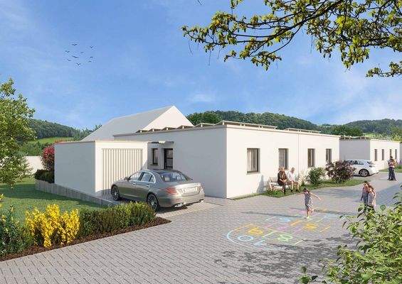 Ansicht mit Sonderwunsch Garage