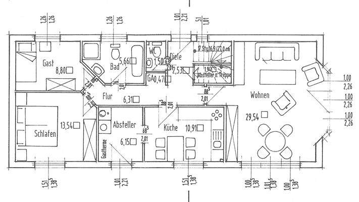 Bungalow: Erdgeschoss
