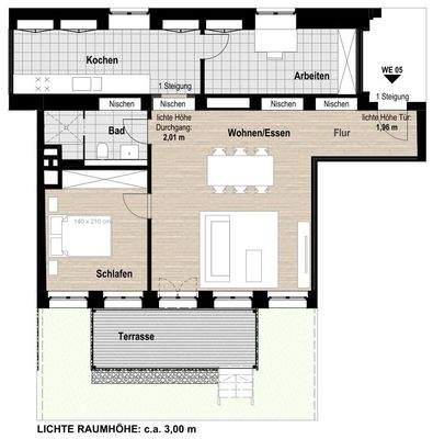 Grundriss Detailansicht WE 05