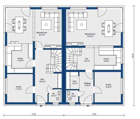 Erdgeschoss ohne Keller