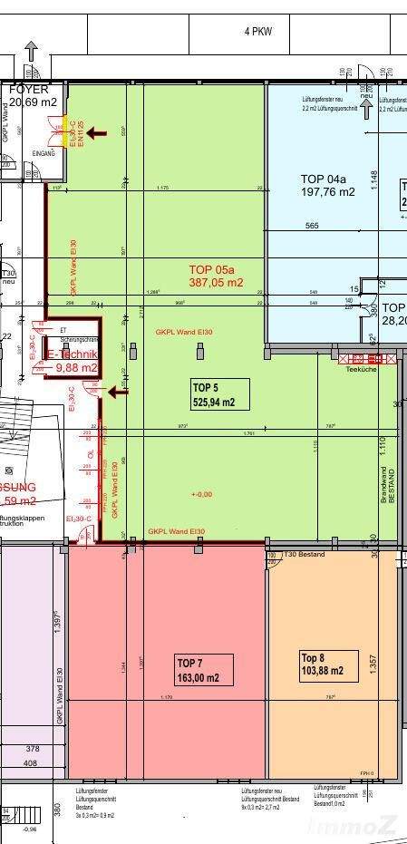 Wagna Ladenlokale, Ladenflächen 