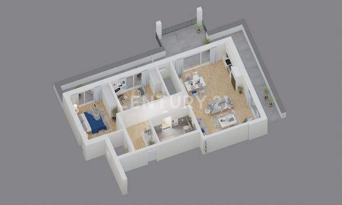 3D Grundriss (visualisiert)