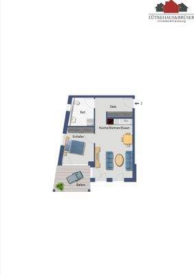 Grundriss Whg. Nr. 2 EG