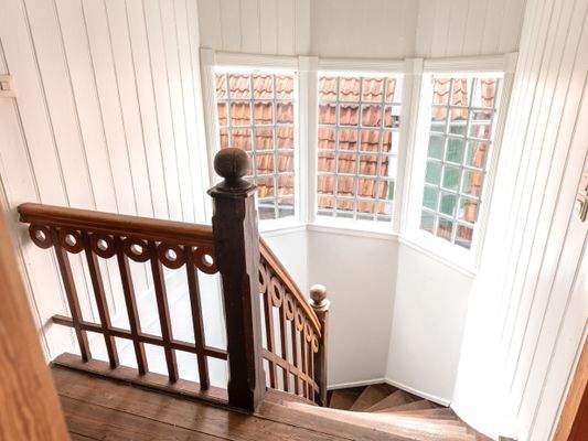 Treppe in das Obergeschoss