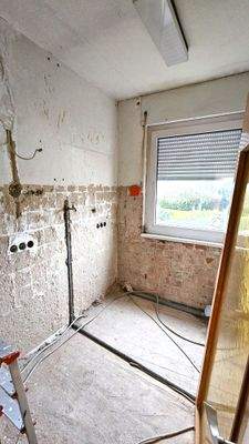 Rohbau Badezimmer im DG