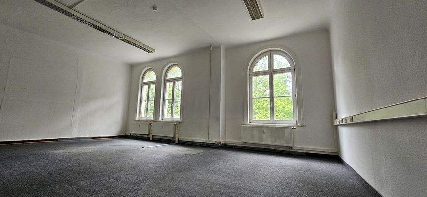 Spacious Office with Arched Windows