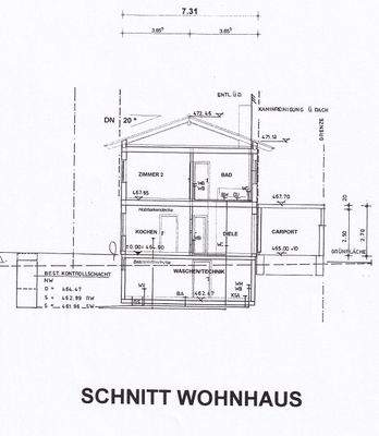 Schnitt vom Haus