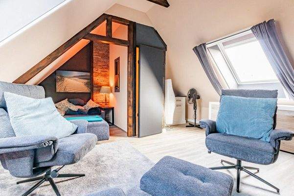 Wohnzimmer und Schlafnische