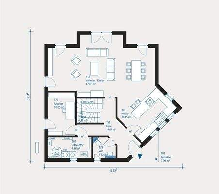 Moderne Familienwohnung