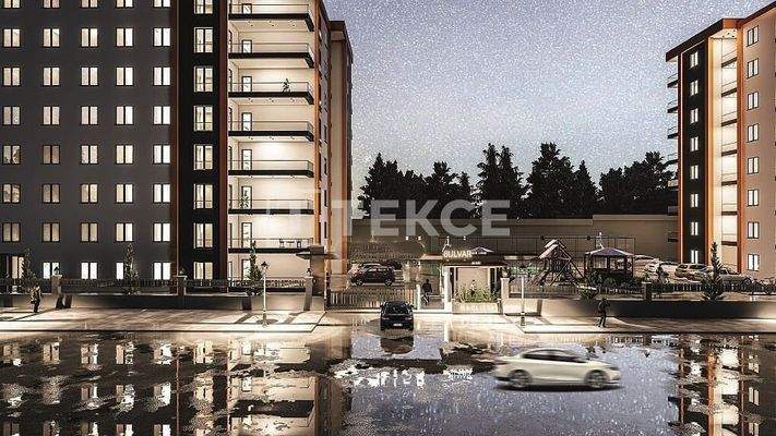 Apartments in a Complex with Security on the Boulevard in Sincan