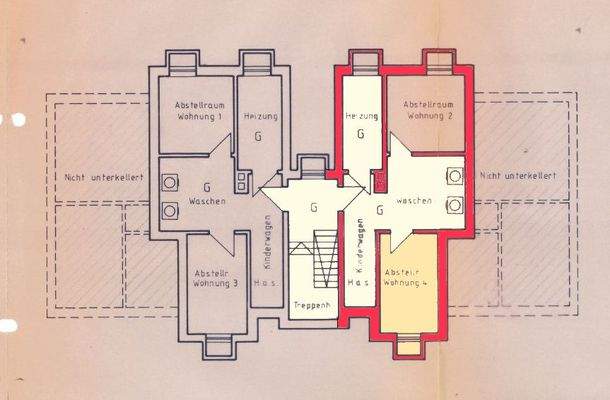 Grundriss ohne Maß KG-1