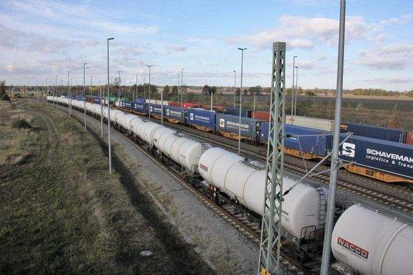 Güterbahnhof in Horka an der Grenze zu Polen